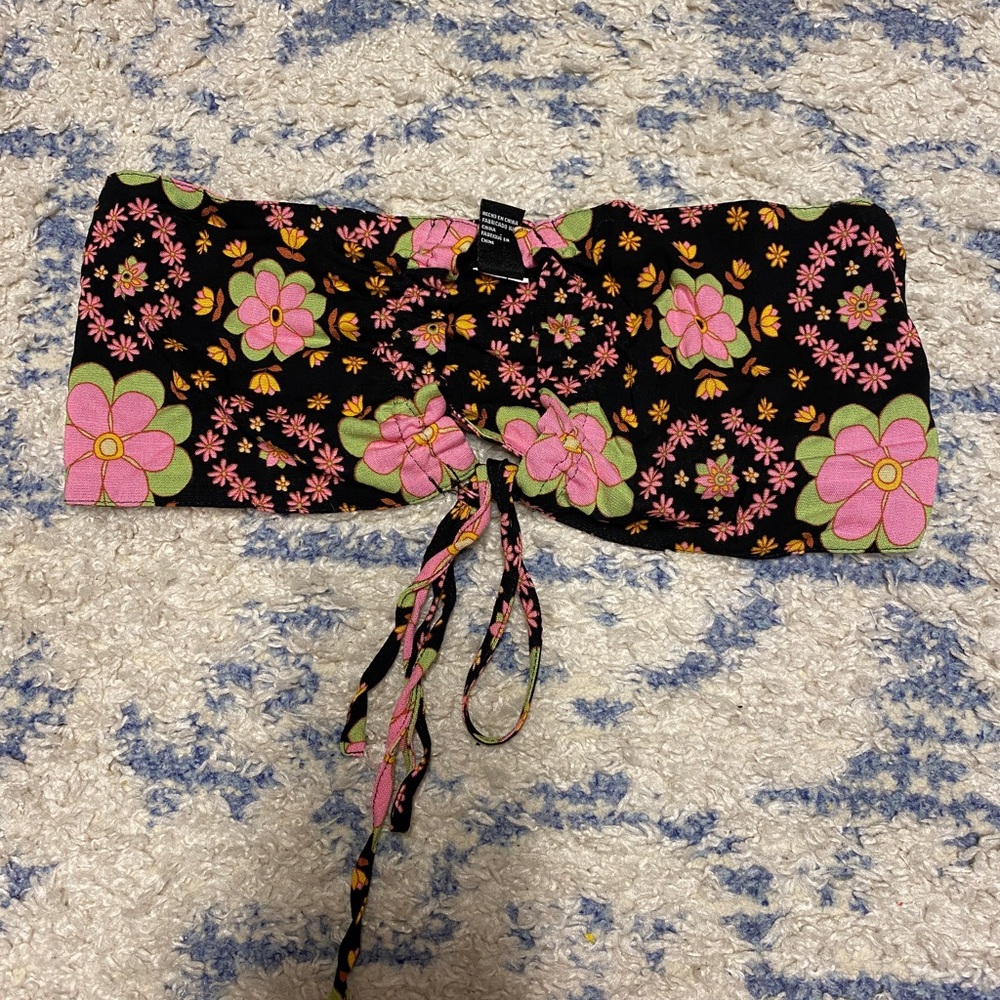 Floral tube top